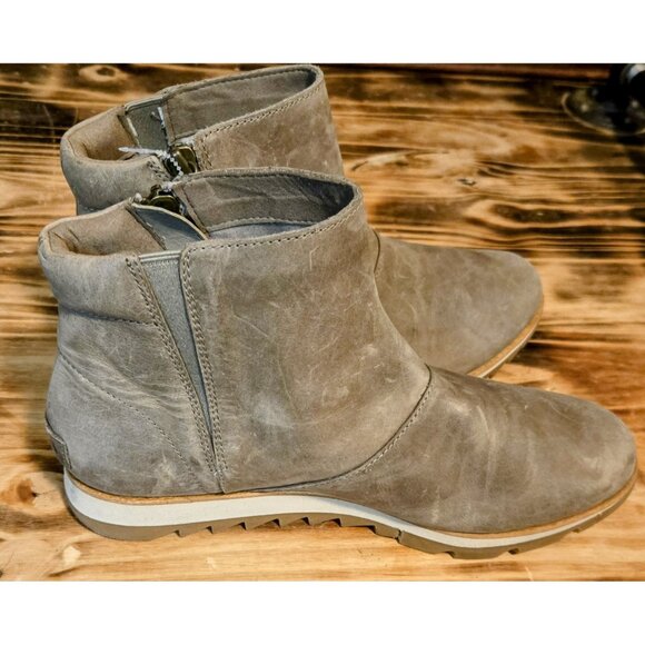 Sorel Harlow Leather Ankle Bootie Boots Womens Size 9 Waterproof Side Zip NEW - Picture 5 of 12